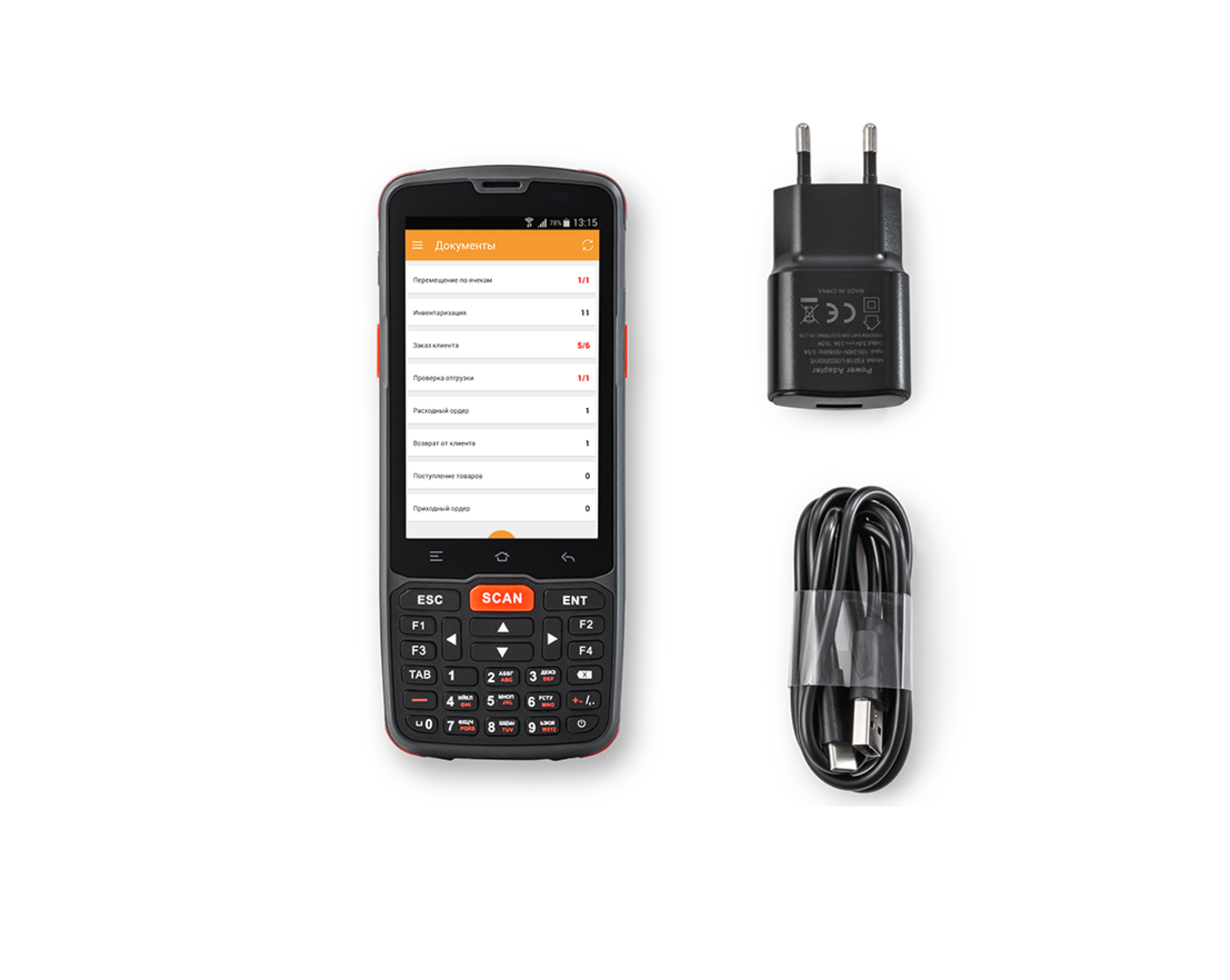 Мобильный терминал АТОЛ Smart.Slim базовый (4", Android 7.0, 1Gb/8Gb, 2D E3, Wi-Fi, BT, БП, 4000 mАh).DataMobile Стандарт Pro